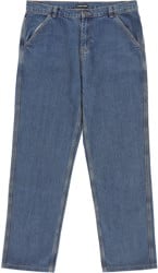 Passport Workers Club Straight Leg Jeans - washed dark indigo