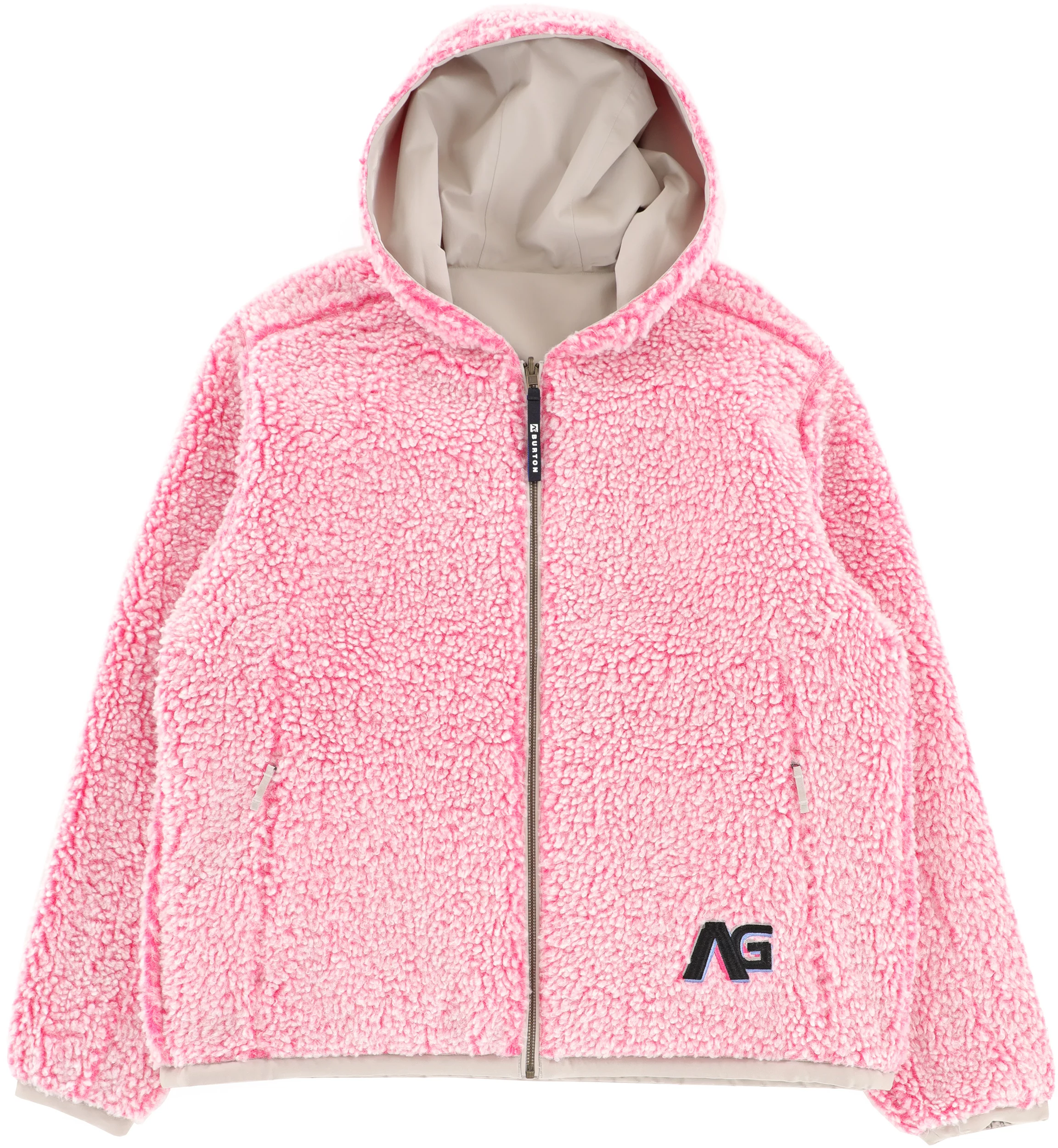 Burton AG Reversible Sherpa Jacket - stone grey/plush pink | Tactics