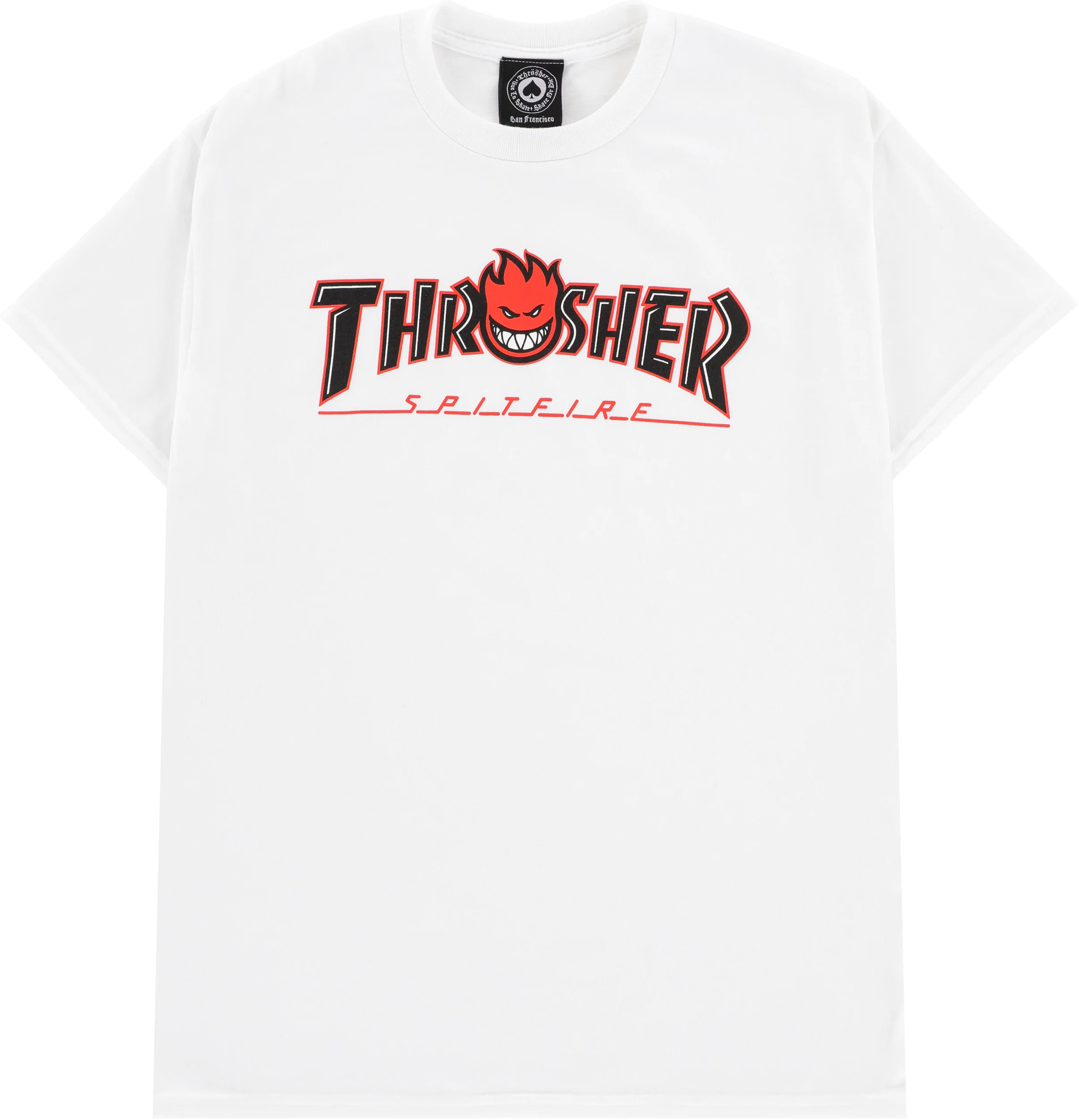 Thrasher Spitfire Big Head Outline T-Shirt - white | Tactics