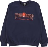 Thrasher Spitfire Big Head Outline Crew Sweatshirt - navy