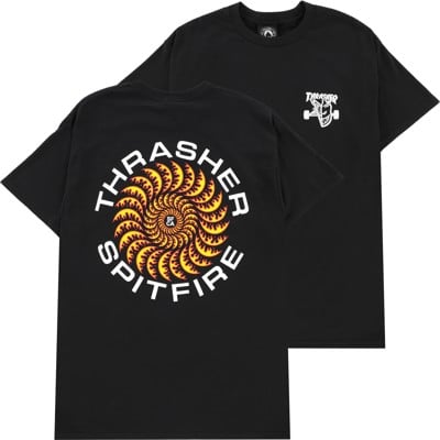 Thrasher Spitfire Classic Swirl T-Shirt - black - view large