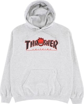 Thrasher Spitfire Big Head Outline Hoodie - ash grey - view large