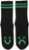 Polar Skate Co. Happy Sad Classic Sock - black/green - front