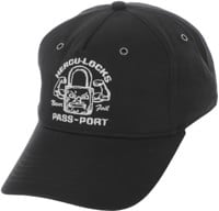 Passport Hecru~Locks Strapback Hat - black
