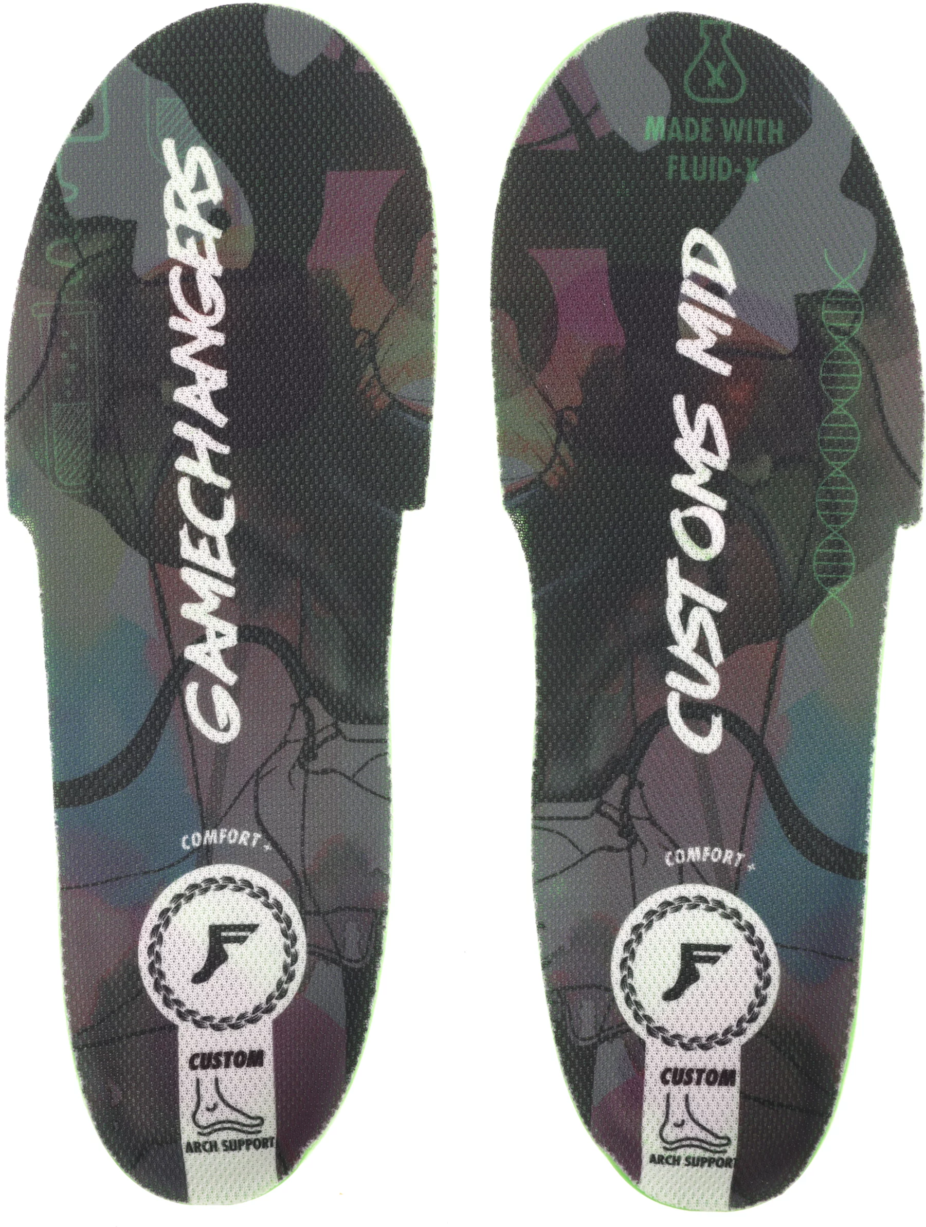 Footprint Gamechangers Mid Profile Custom Insoles - black camo