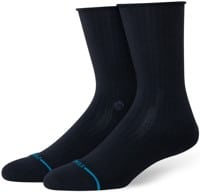 Stance Women's Rolled Solid Crew Socks - black