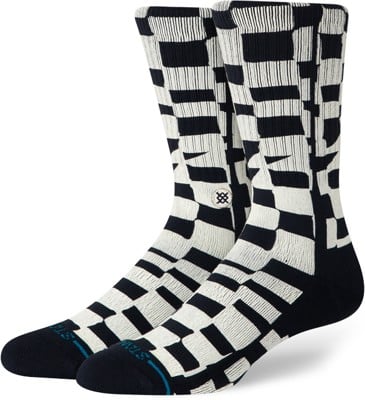 Stance Wave Check Crew Sock - black - view large