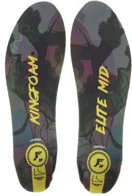 Footprint Kingfoam Elite Quantum Heel Mid Insoles - black camo/yellow - view large