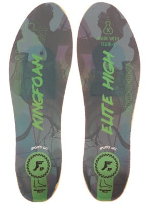 Footprint Kingfoam Elite Sport Quantum Heel Hi Insoles - grey camo/green - view large