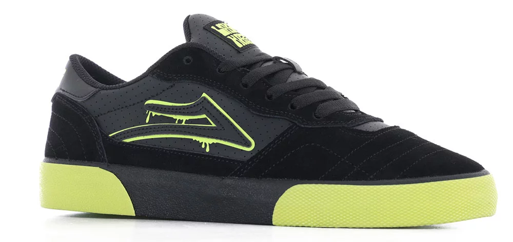 Lakai Cambridge Skate Shoes - (haze wheels) acid lime black