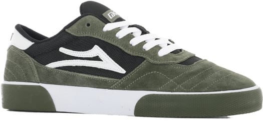 Lakai Cambridge Skate Shoes - covert green black white - view large