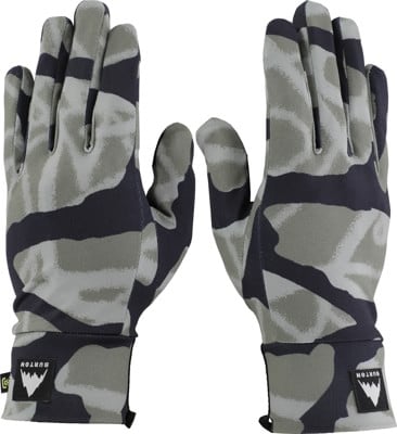 Burton Touch Screen Lightweight Liner Gloves - graffiti camo - view large