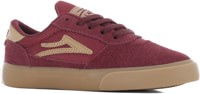Lakai Kids Cambridge Skate Shoes - burgundy suede
