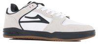 Lakai Telford Low Skate Shoes - white suede/black cordura