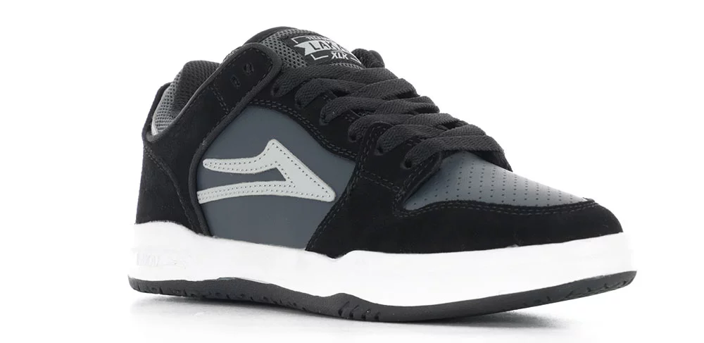 Lakai Telford Low Skate Shoes - black/grey suede | Tactics