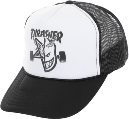 Thrasher Spitfire Thrash & Burn Trucker Hat - black/white - view large