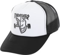 Thrasher Spitfire Thrash & Burn Trucker Hat - black/white