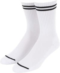 Polar Skate Co. 2 Stripe Rib Sock - white/black