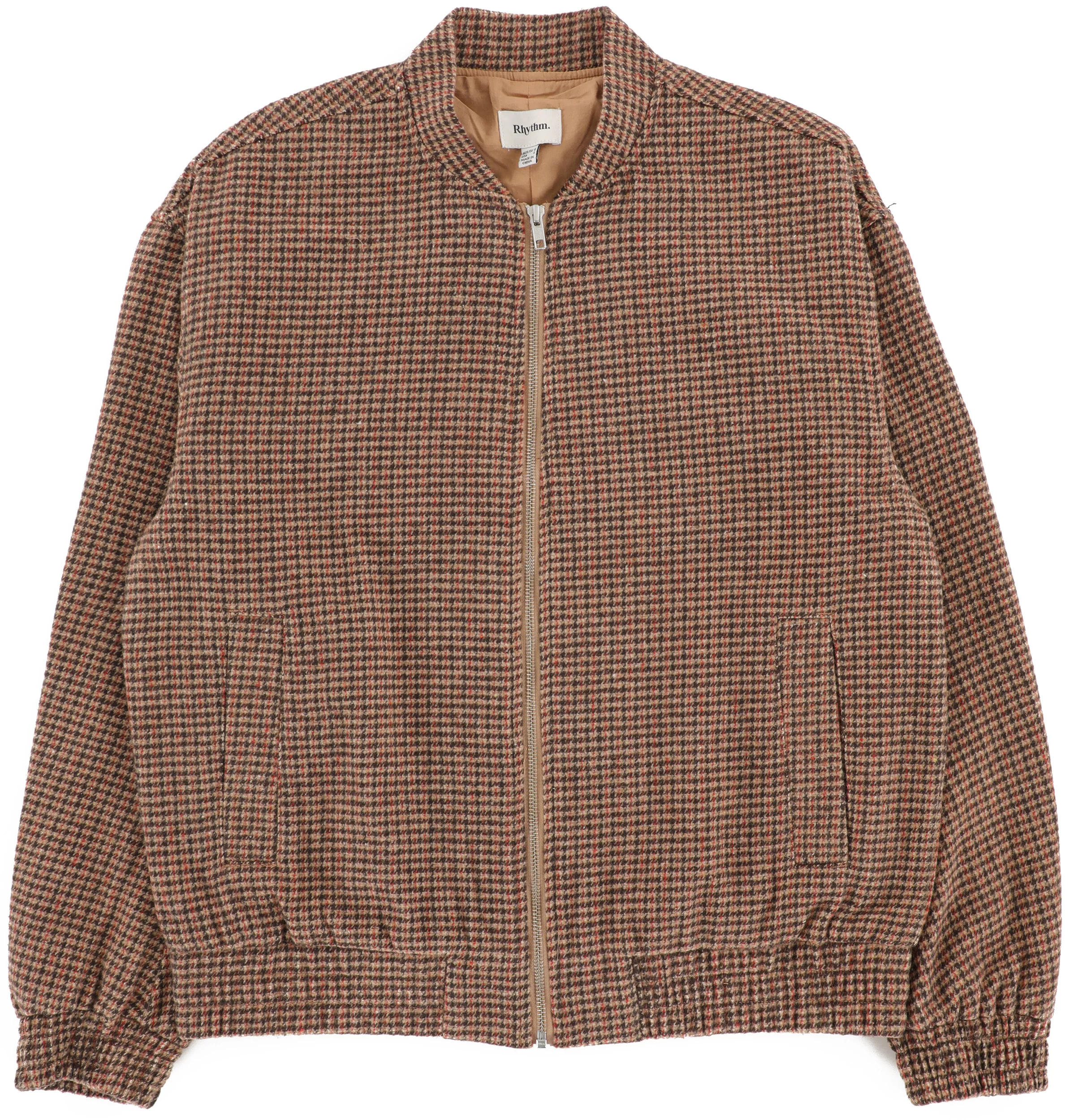 Rhythm Women's Check Oversized Bomber Jacket - brown | Tactics