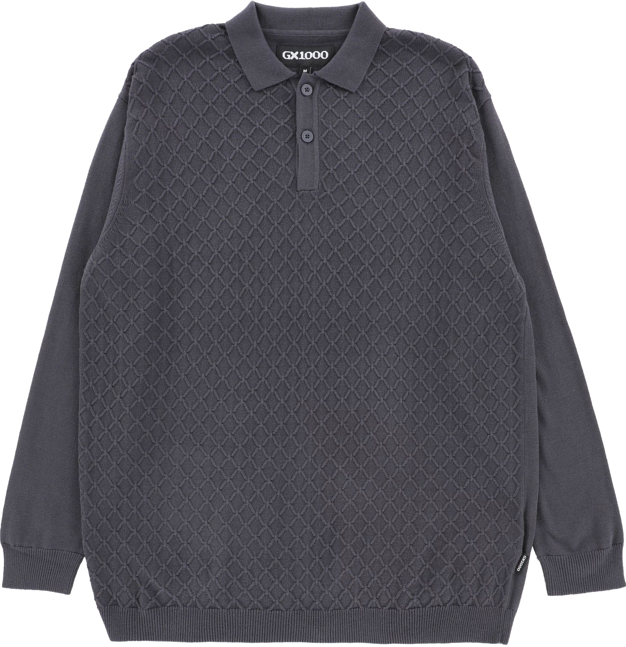 GX1000 Knit Long Sleeve Polo Shirt - charcoal | Tactics