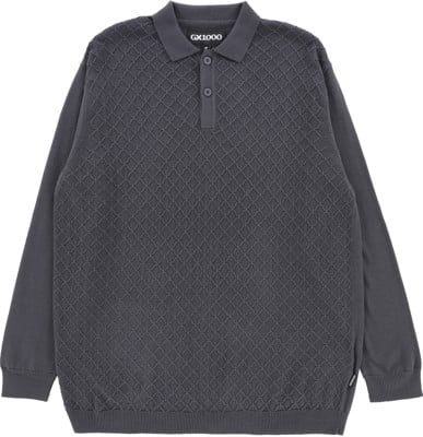 GX1000 Knit Long Sleeve Polo Shirt - charcoal - view large