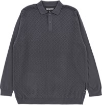 GX1000 Knit Long Sleeve Polo Shirt - charcoal