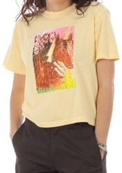 Tactics Women's Horses Horses Boxy T-Shirt - pale yellow