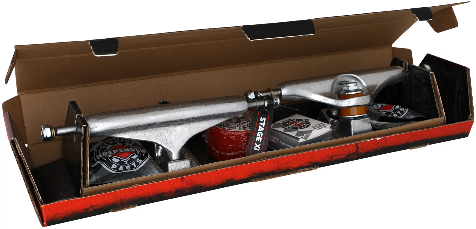 Independent Curb Box Set Skateboard Trucks - red curb box 144