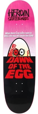 Heroin Dawn of The Egg 9.4 Razor Edge Skateboard Deck - pink - view large