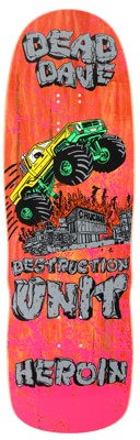Heroin Dead Dave Knock Off 10.1 Skateboard Deck - orange - view large