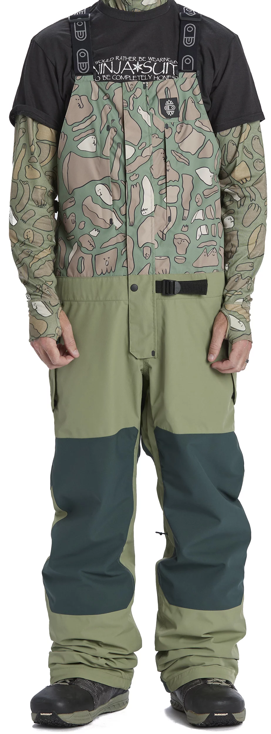 Airblaster Beast Bib Pants - (brandon cocard) sage | Tactics