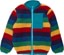 Airblaster Youth Double Puffling Reversible Fleece Jacket - rainbow stripe/teal