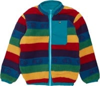 Airblaster Youth Double Puffling Reversible Fleece Jacket - rainbow stripe