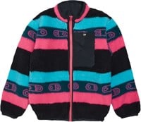 Airblaster Youth Double Puffling Reversible Fleece Jacket - hot big stripe