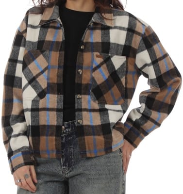 Brixton Women's Bowery Soft Brushed Flannel - washed black/sand - view large