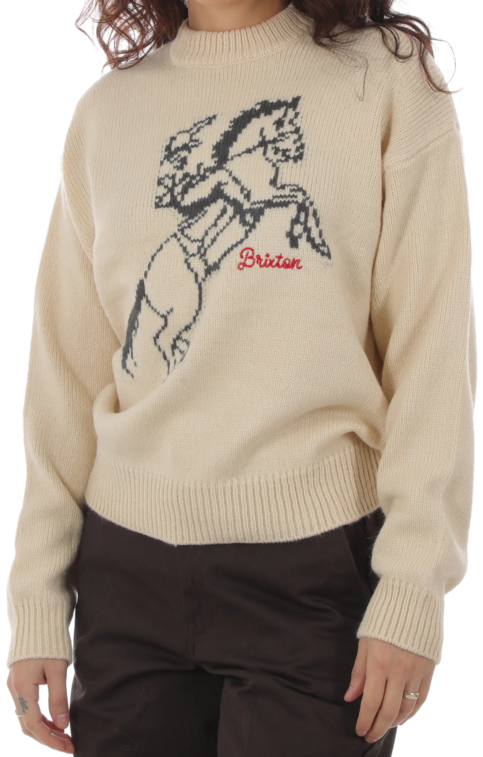 Brixton Women's Brixton Ranching Club Crew Sweater - whitecap