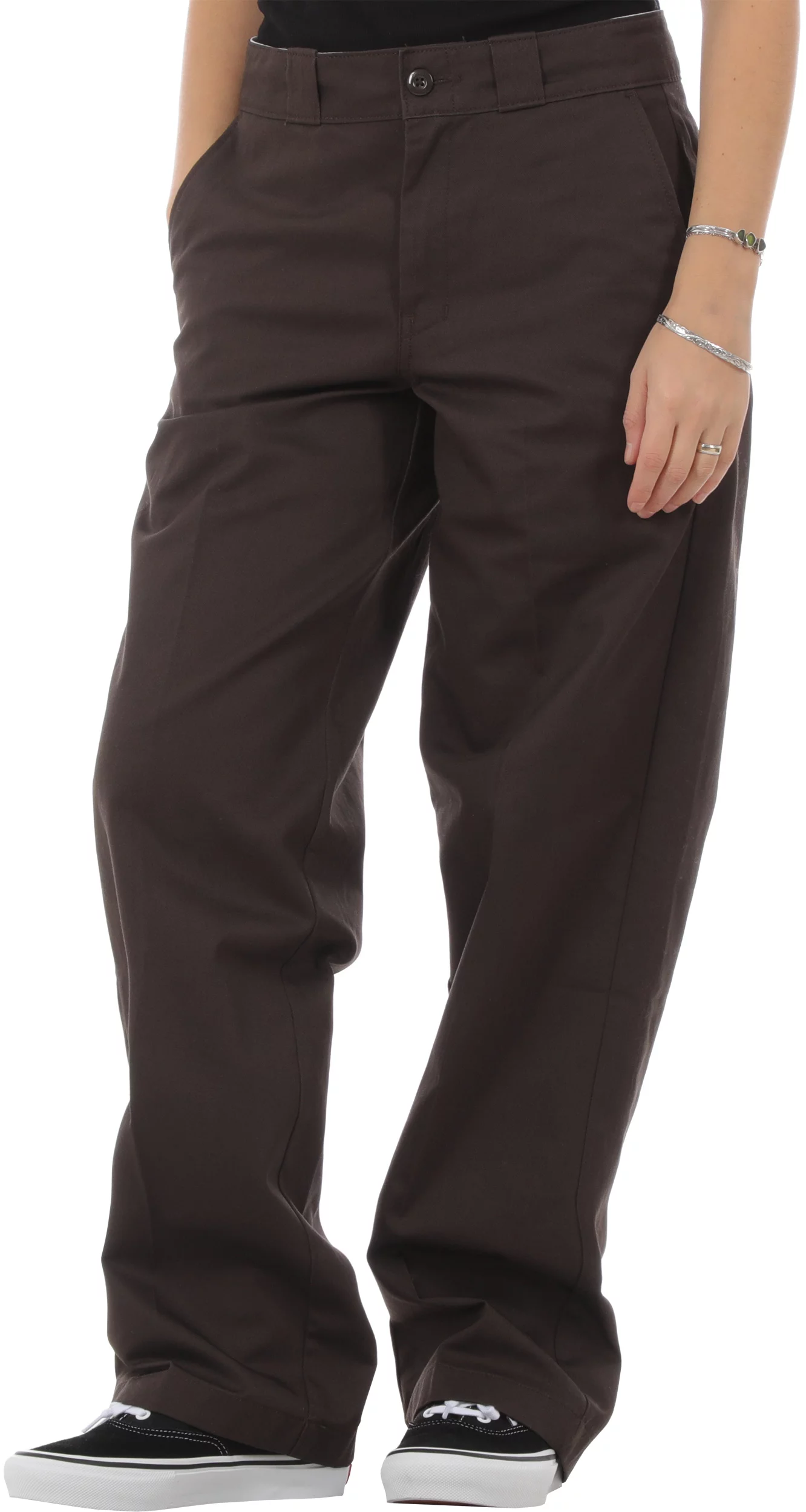 Dickies Women's 247 Loose Fit Pants Dark Brown | 27