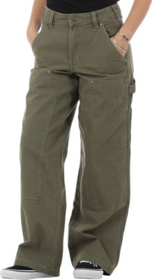 Dickies Women's Double Knee Canvas Pants - military green - view large