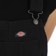 Dickies Women's Duck Canvas Bib Overall Pants - black - front detail