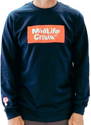 Midlife Crisis Block L/S T-Shirt - navy - view large