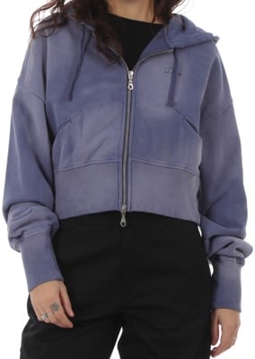 Dime Women's Cropped Zip Hoodie - lavender washed - view large