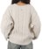 RVCA Women's Cable V Neck Sweater - star white - reverse