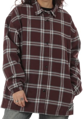 Volcom Women's Insulated Riding Flannel Jacket - oxblood - view large
