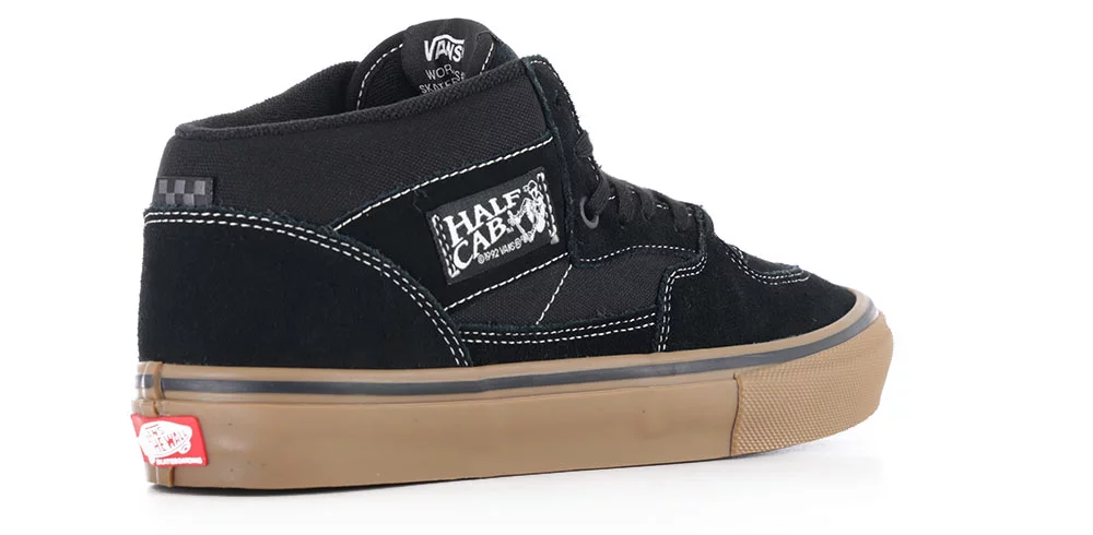 Vans Skate Half Cab Shoes - black/gum/white | Tactics