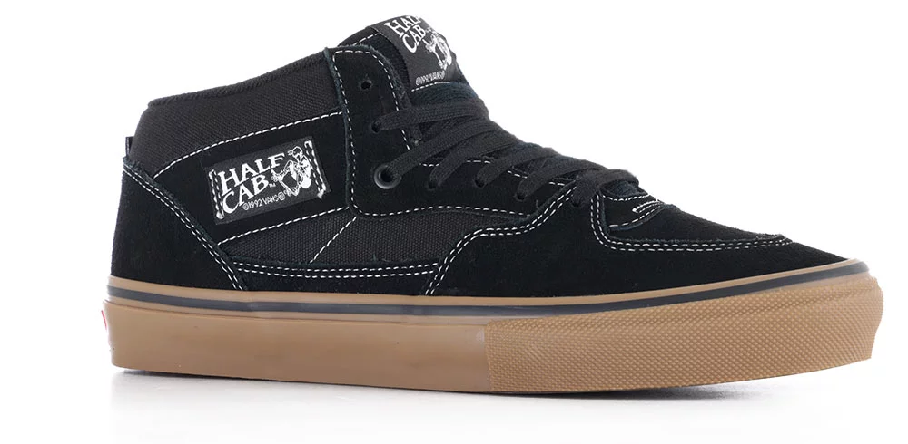 Vans Skate Half Cab Shoes - black/gum/white | Tactics