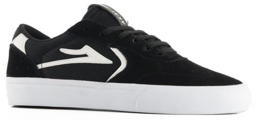 Lakai Atlantic Vulc Skate Shoes - black/white suede - view large