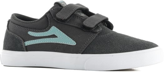 Lakai Kids Griffin Skate Shoes - charcoal/nile suede - view large