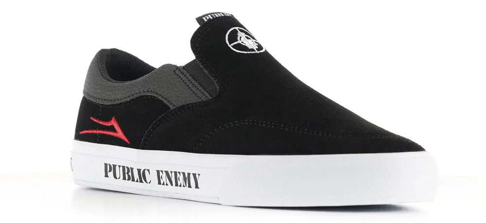 Lakai Owen VLK Slip-On Shoes - black/red suede | Tactics