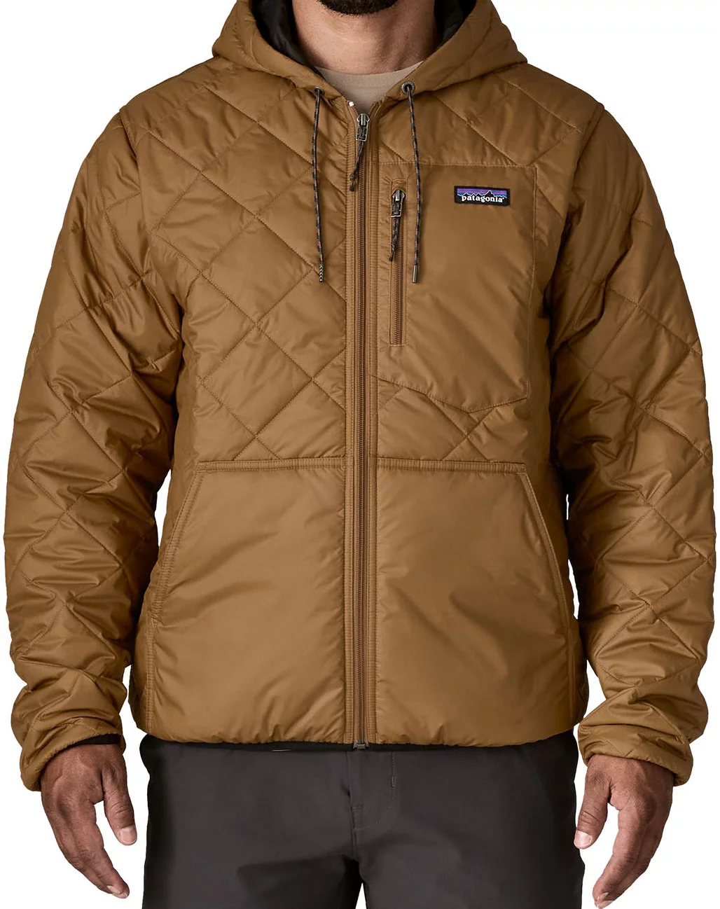 patagonia フード付きジャケット M ダークブラウン Patagonia Diamond Quilt Bomber Hoody Jacket - deer brown | Tactics