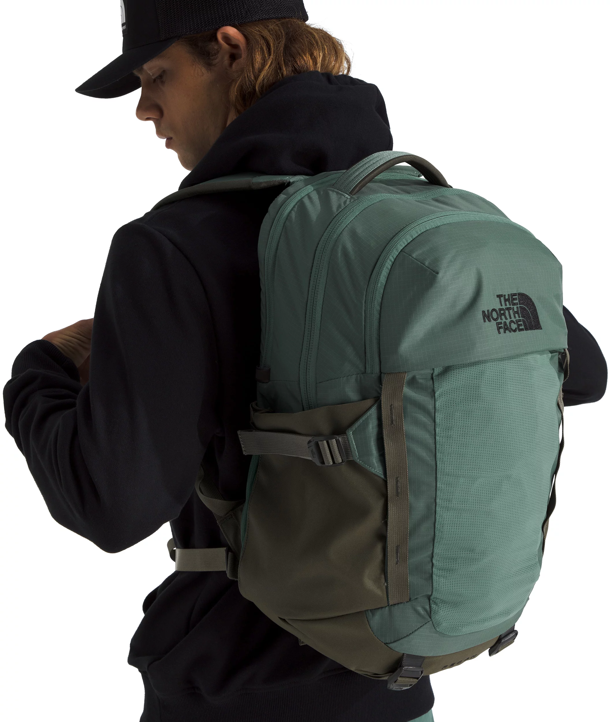 north face backpack subtle green The North Face Recon Backpack - duck green/new taupe green